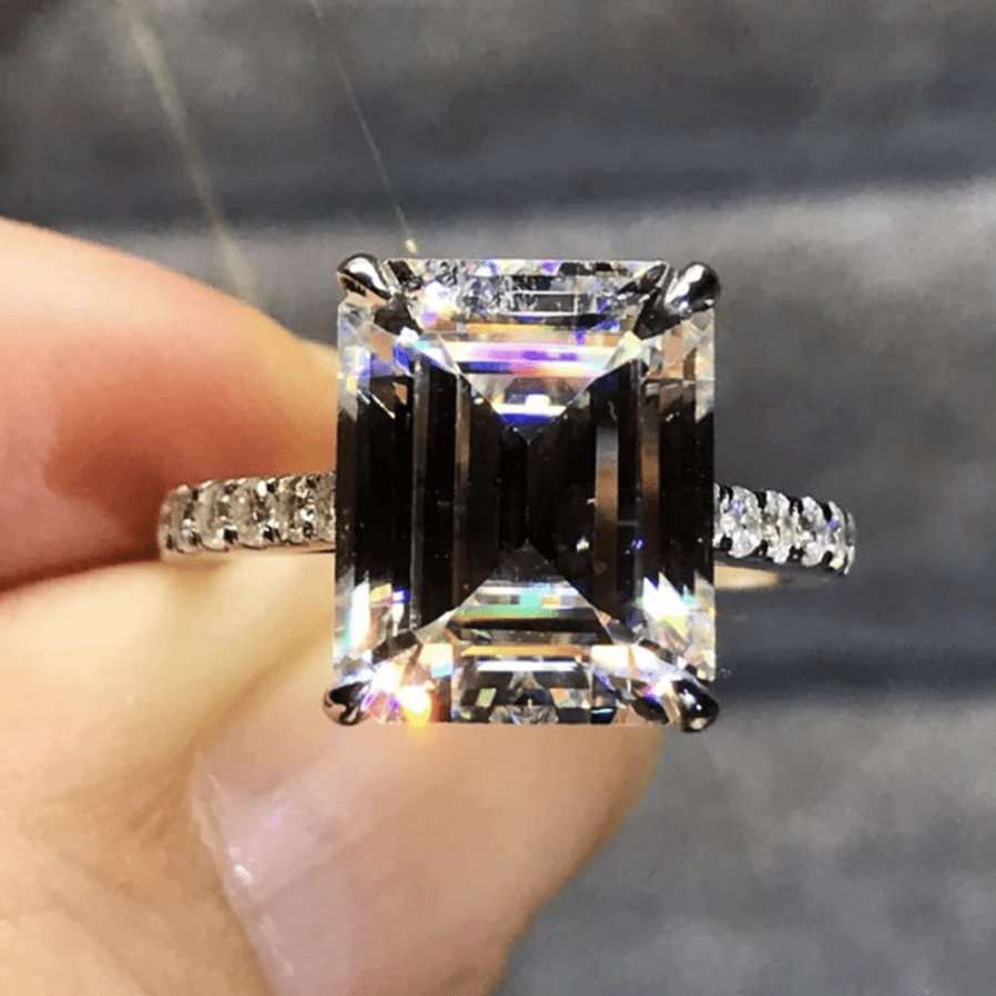 The Sophia Emerald Cut Ring