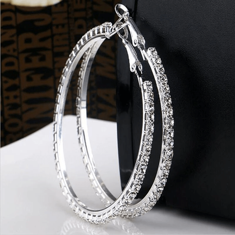 The Grace Crystal Hoop Earrings