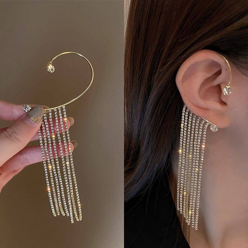 The Brielle Hanging Rope Cuff Earrings